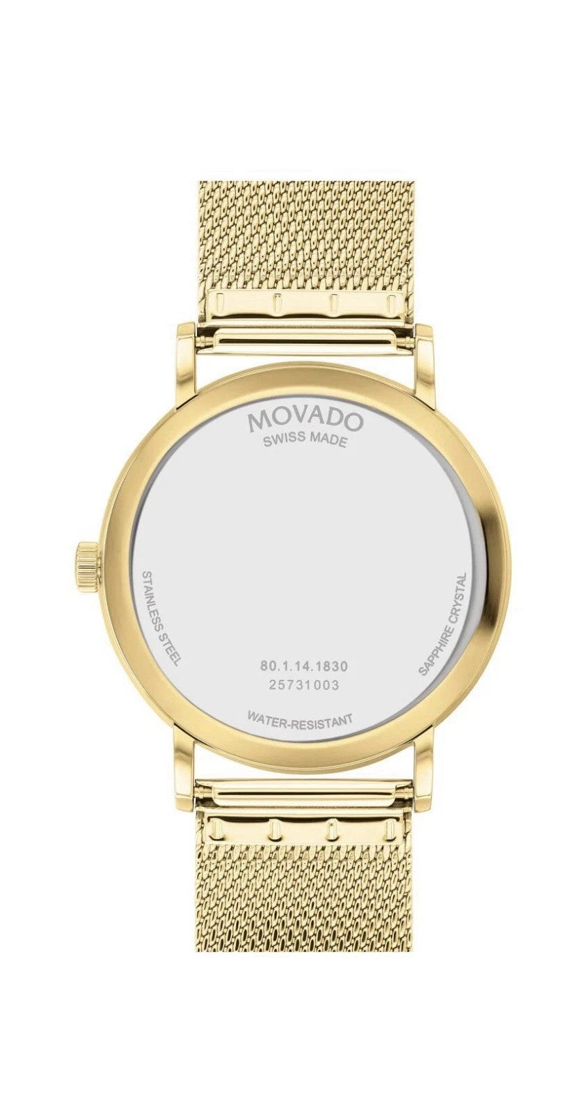 Movado Signature Yellow Gold 40mm Mesh Bracelet 0607750 Men's Watch – view 3