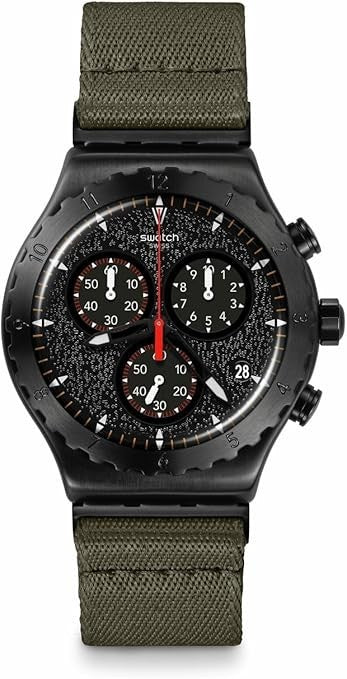 Swatch YVB416 'by the Bonfire' Irony Chronograph Stainless Steel 43mm Men's Watch