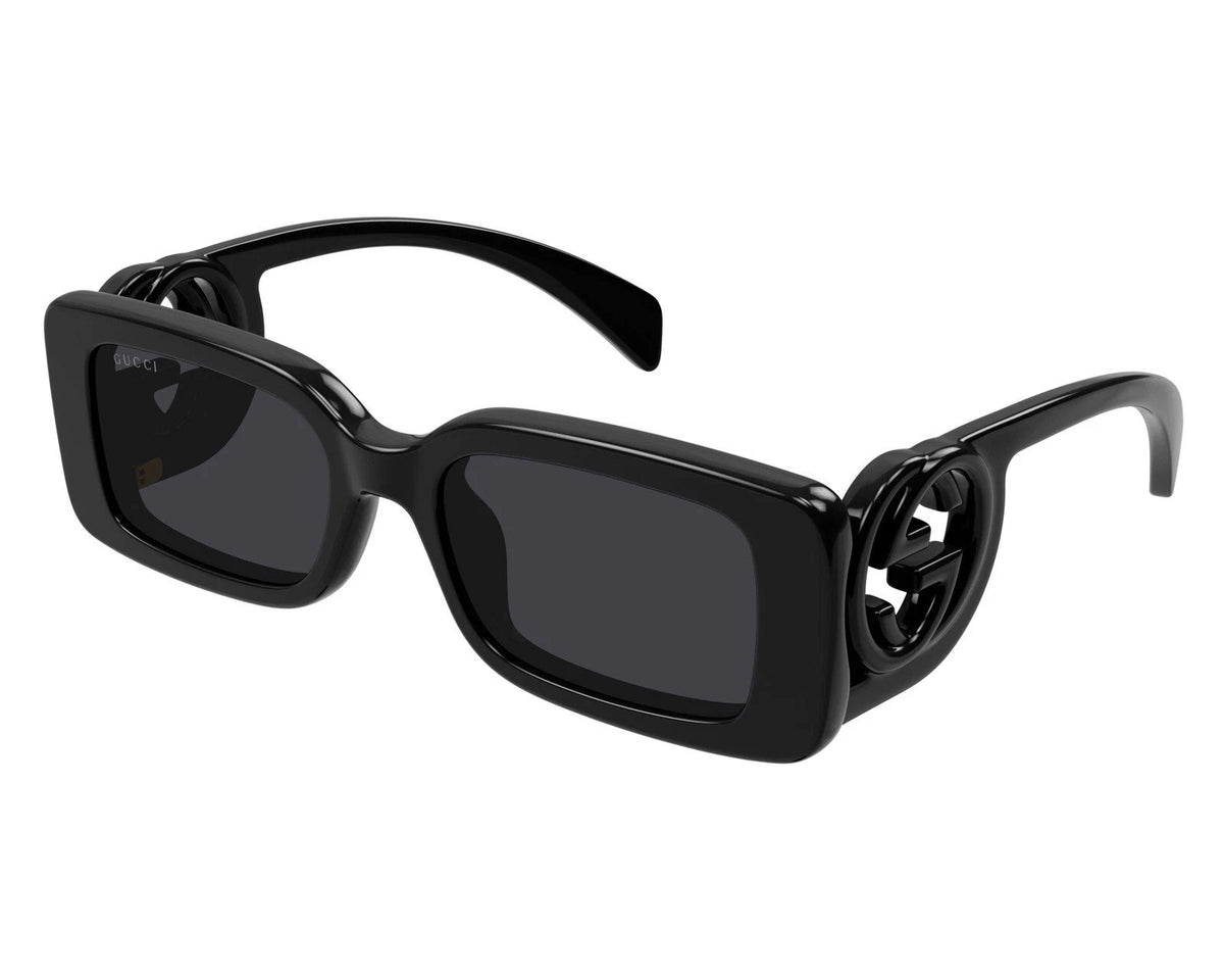 Gucci GG1325S 001 Black Dark Grey Rectangular Women's Sunglasses – view 2