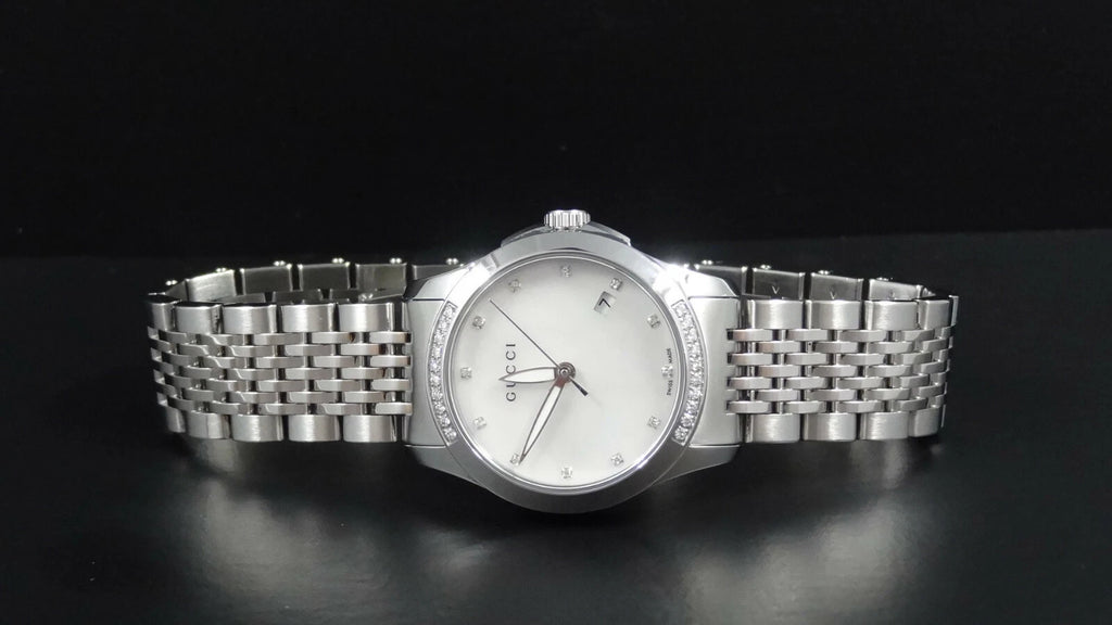 Gucci YA126510 G-Timeless Diamond Mother-of-Pearl Dial Women's Watch – view 2