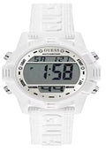 Guess Chronograph Boost Digital 40mm Silicone White GW0015L Women's Watch