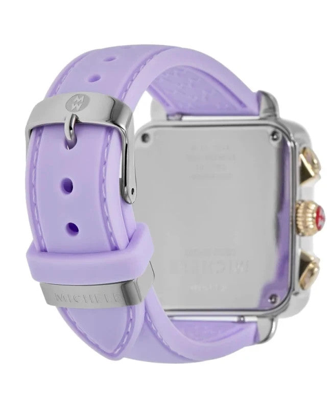 Michele Deco Sport Lavender Dial Silicone Strap MWW06K000061 Women's Watch – view 3