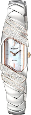 Seiko SUP332 Tressia 26 Diamonds Solar Mother-of-Pearl Dial Women's Watch
