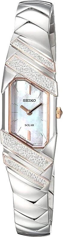 Seiko SUP332 Tressia 26 Diamonds Solar Mother-of-Pearl Dial Women's Watch