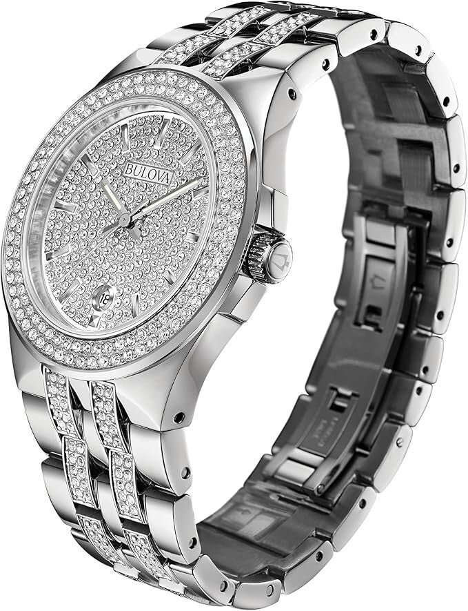 Bulova Swarovski White Dial 96B235 Men's Watch – view 2