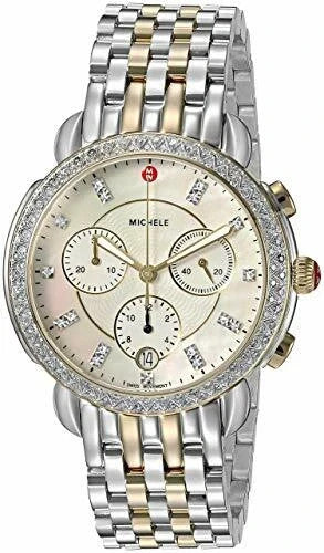 Michele Sidney Diamond Two-Tone Stainless Steel (MWW30A000005) Women's Watch