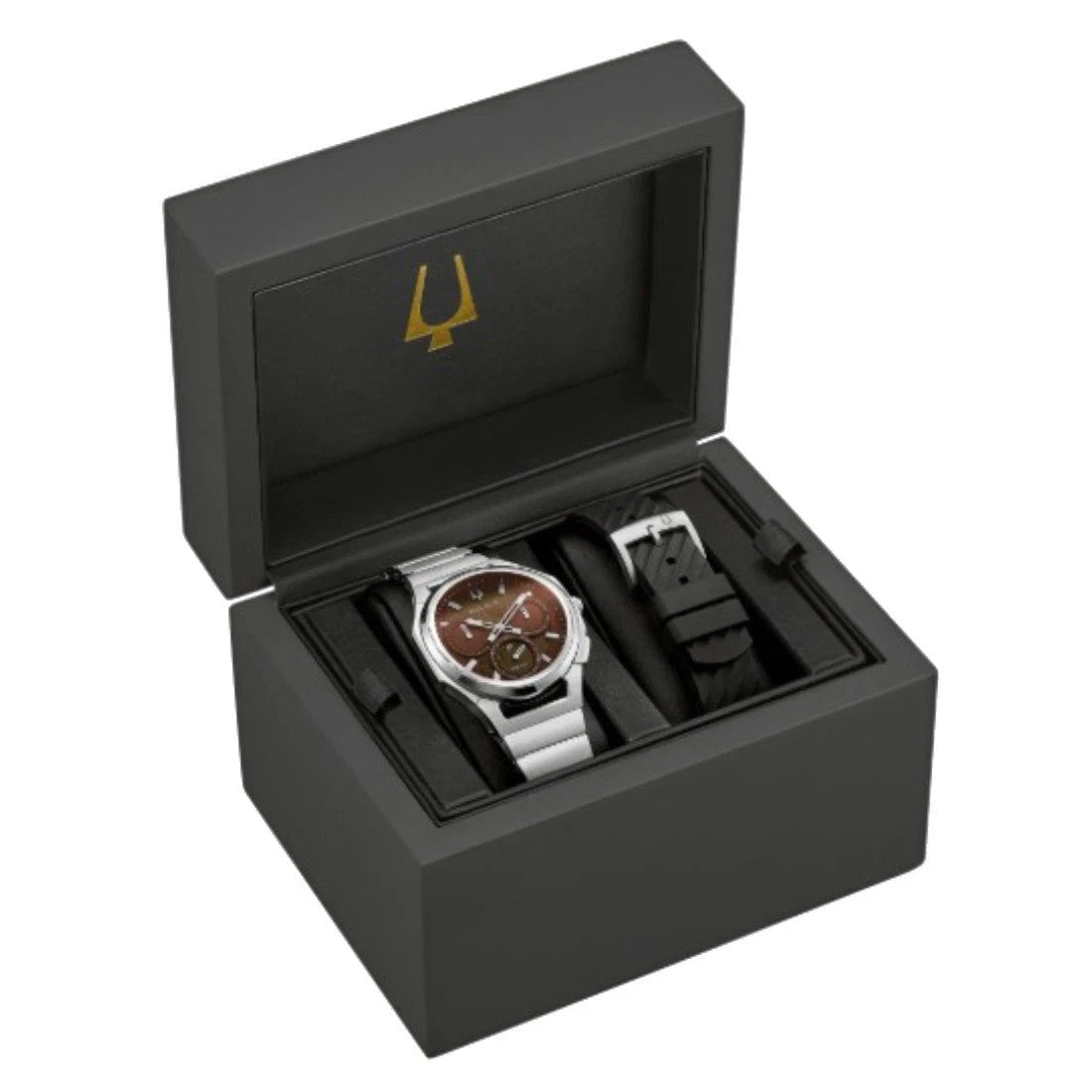 Bulova Curv Chronograph Translucent Brown Dial Quartz 96K117 Men's Watch – view 2