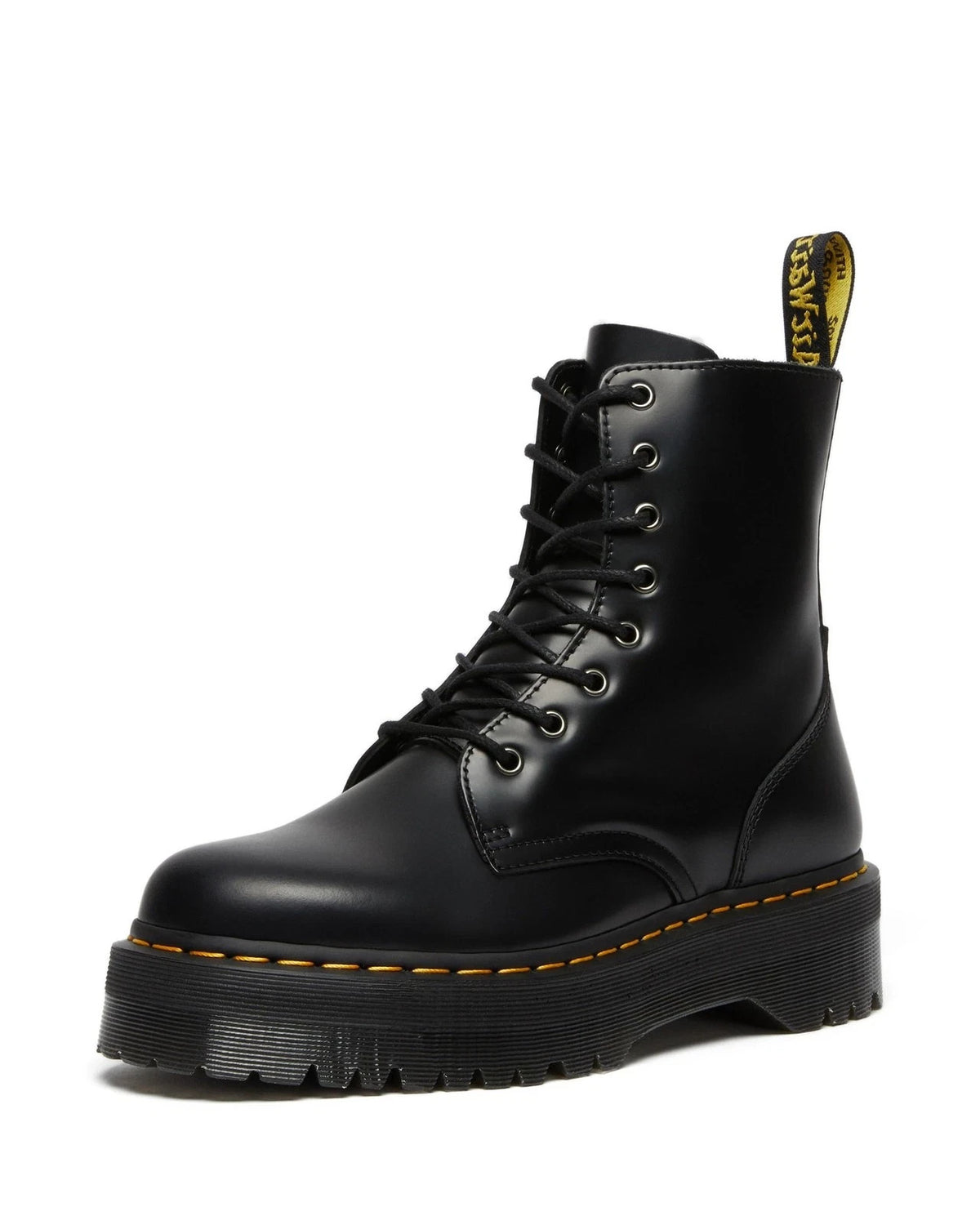 Dr. Martens Unisex Jadon Lace Low Boot Black Polished Smooth Size 9W 10M
