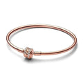 Pandora Moments 14K Rose Gold Plated Bangle Bracelet 8.3 ” 582734C01-21