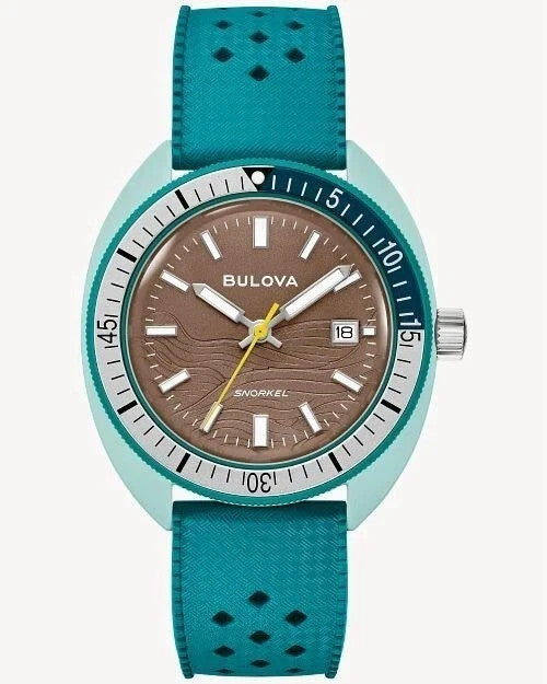 Bulova Archives Snorkel Sea Turtle Brown Dial 98B446 Men's Watch