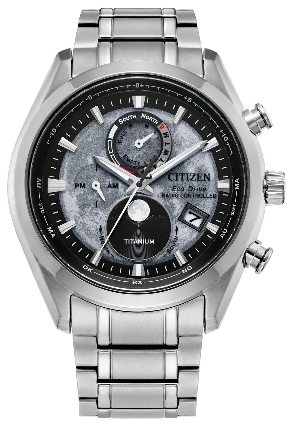Citizen Tsuki-yomi A-T BY1010-57H Eco-Drive Moonphase Atomic Super Titanium Gray