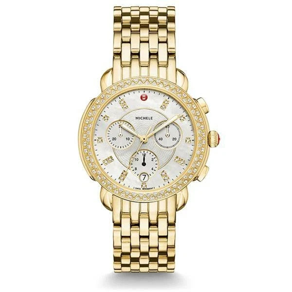Michele Sidney Gold Diamond With Dial MWW30A000008 Women's Watch
