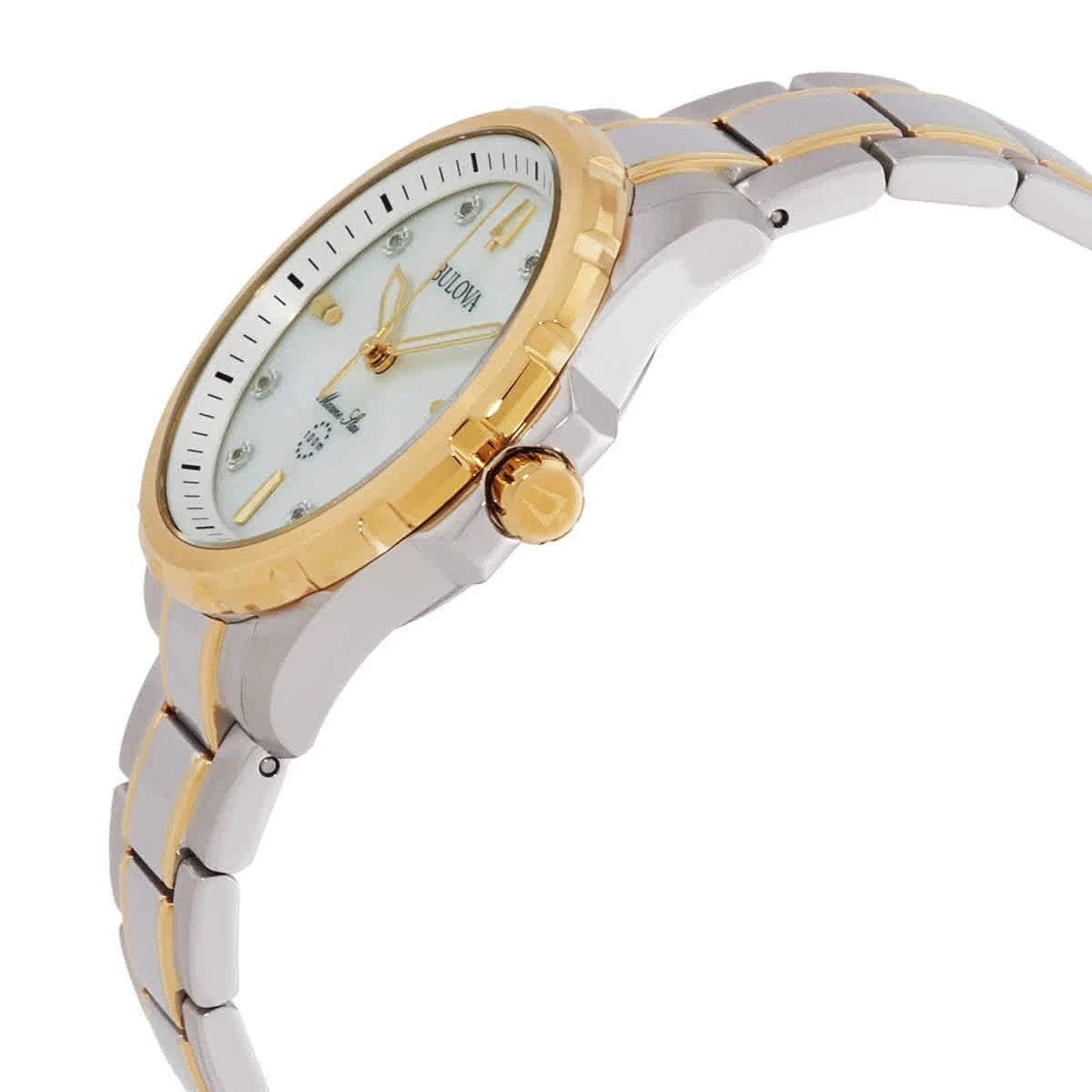 Bulova Marine Star Quartz Diamond Silver Dial 98P227 Women's Watch – view 2