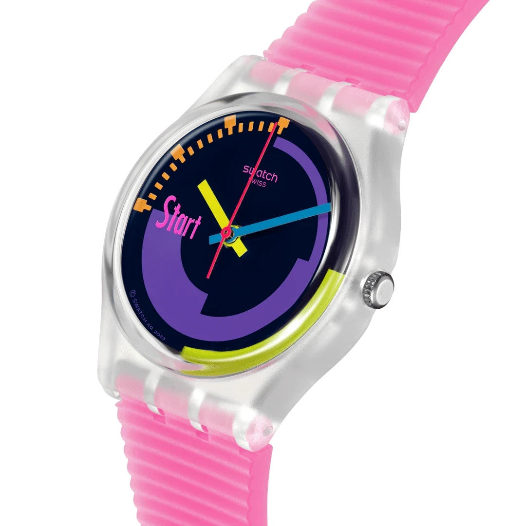 Swatch Neon Pink Podium SO28K111 Quartz 34mm Multicolor Unisex Watch – view 2
