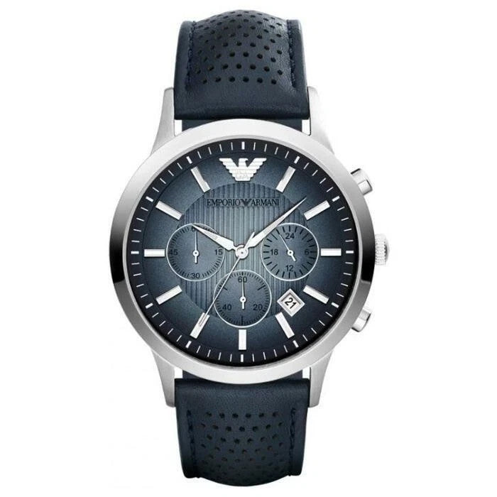 Emporio Armani AR2473 Dress Blue Leather Men's Watch