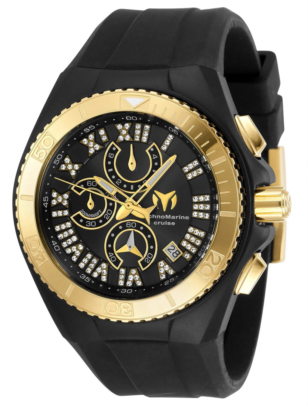 TechnoMarine TM-119016 Cruise Star Gold 45mm Roman Numeral-Dial Men's Watch
