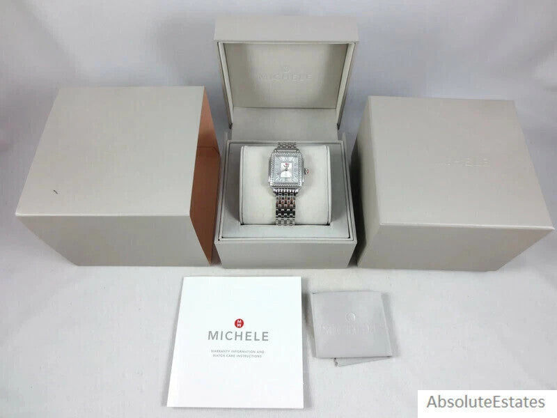 Michele Deco Madison Mid 16 Silver Diamond MWW06G000001 Women's Watch – view 2