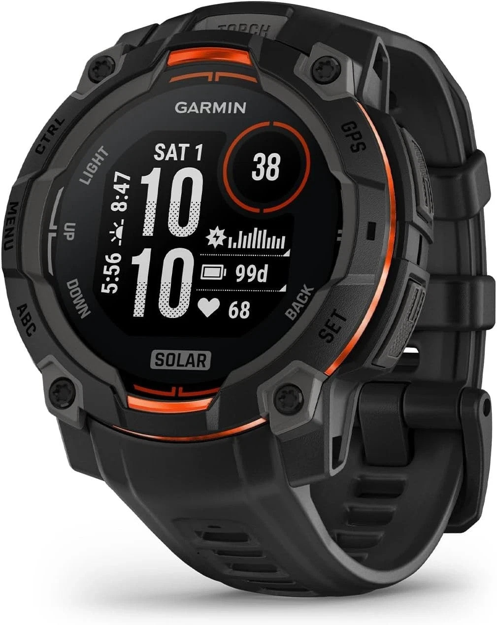 Garmin Instinct 3 45mm Solar GPS Smartwatch Unisex Watch