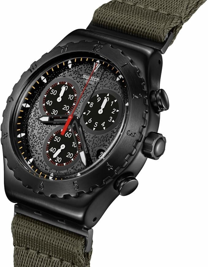 Swatch YVB416 'by the Bonfire' Irony Chronograph Stainless Steel 43mm Men's Watch – view 3