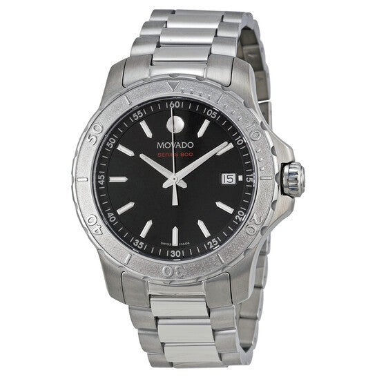 Movado Series 800 Black Dial Stainless Steel 2600115 Men's Watch