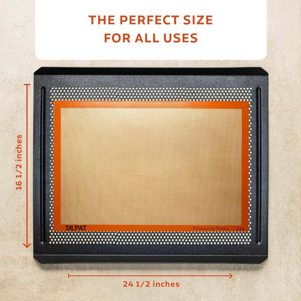 The Original Premium Non-Stick Silicone Baking Mat Full Size 16-1/2" X 24-1/2" – view 3
