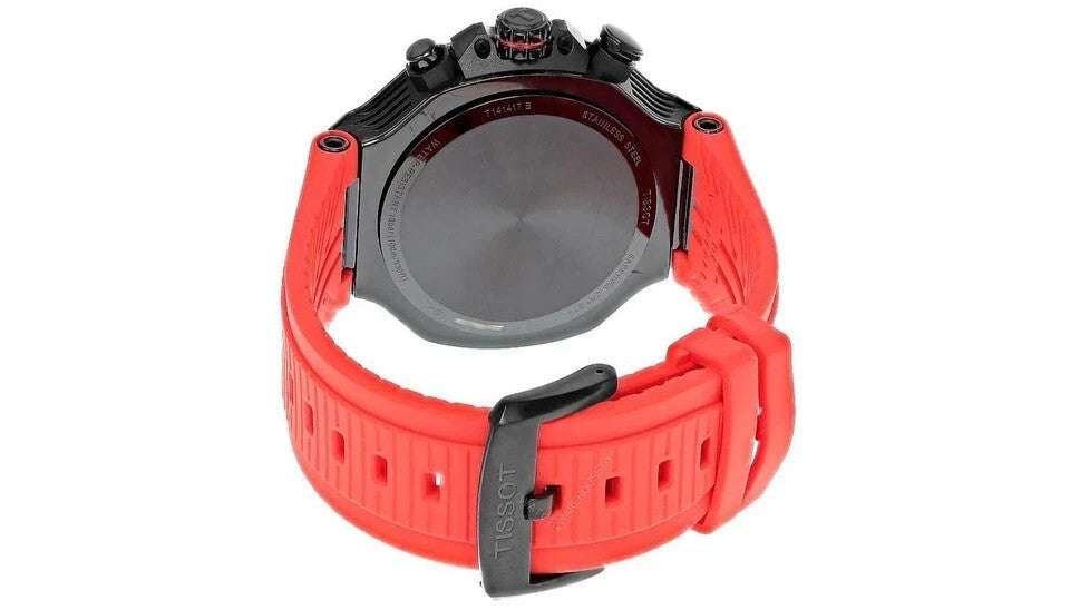 Tissot T-Race Quartz Chrono 45mm Red Silicone T141.417.37.061.01 Men's Watch – view 3
