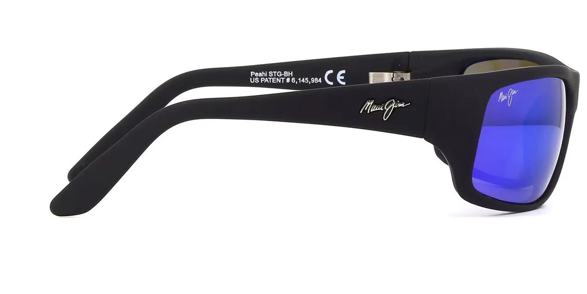 Maui Jim Peahi Black Matte Rubber Blue Hawaii Polarized Lenses B202-2M – view 3