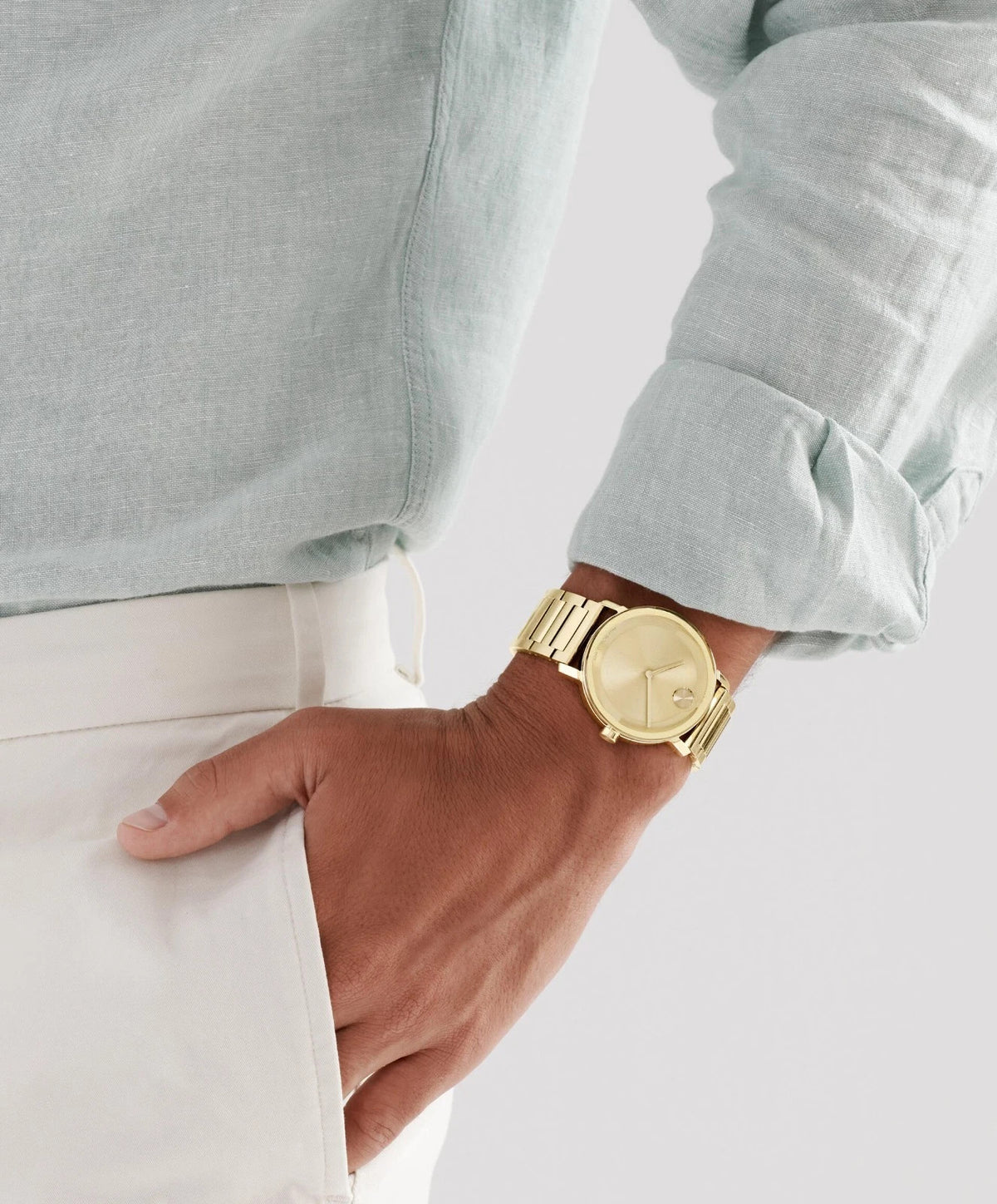 Movado Bold Evolution 2.0 Stainless Steel Gold Tone 40mm 3601095 Unisex Watch – view 5