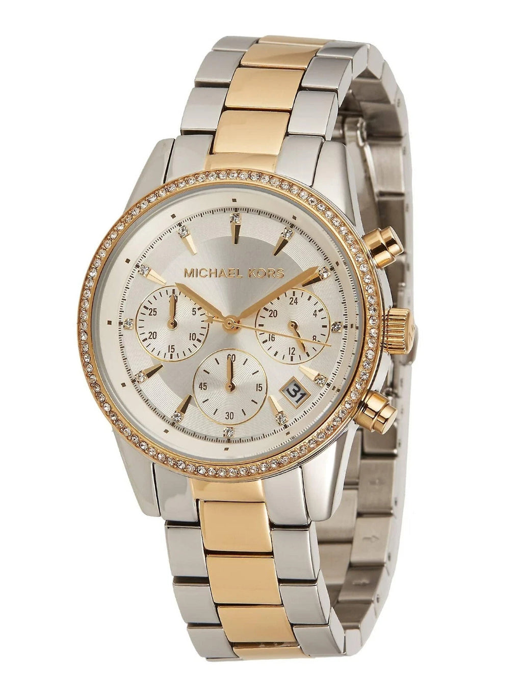 Michael Kors Ritz Chronograph Crystals Gold 37mm MK6474 Women's Watch