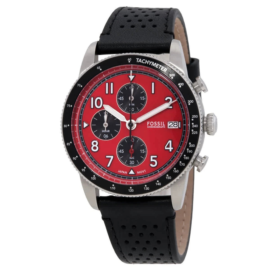 Fossil Sport Tourer Chronograph Quartz Red Dial FS6086 Men's Watch