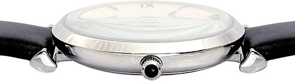 Emporio Armani AR1674 Retro Analog Quartz Silver Dial Black Leather Strap Men's Watch – view 4