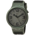 Swatch SO27M100 BBBubbles Olive Green Silicone Band 3-Hand Analog Men's Watch