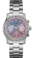 Guess Confetti Multicolored Dial Silver Steel Strap For W0774L1 Women's Watch
