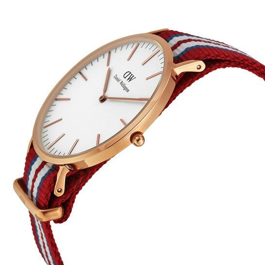 Daniel Wellington Exeter White Dial Rose SS Textile Quartz 0112DW Men's Watch – view 2