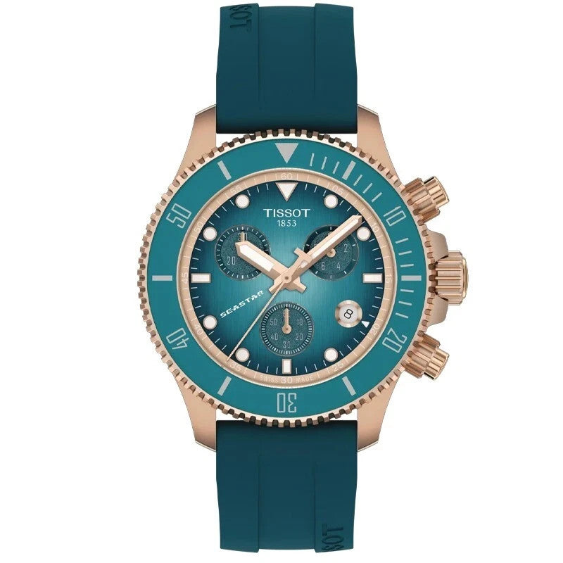 Tissot Seastar Quartz 38mm Turquoise Dial T1202173704100 Men's Watch