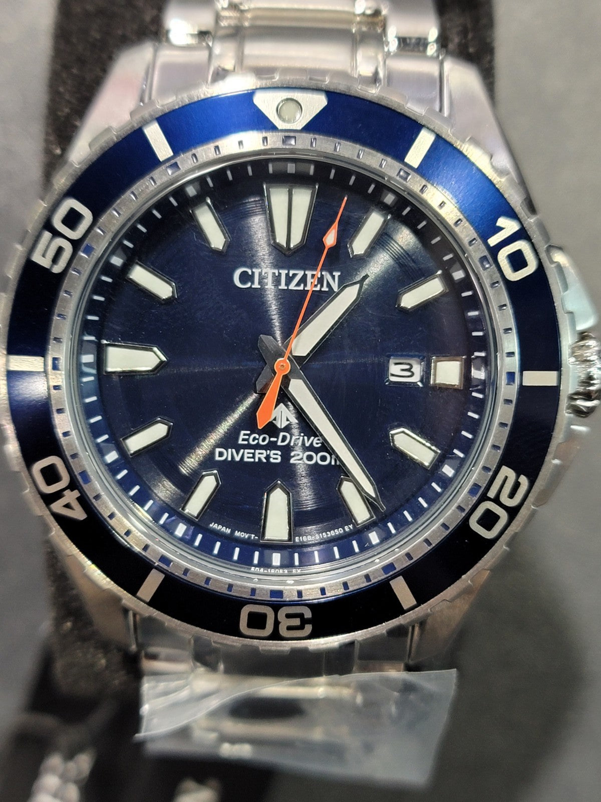 Citizen Promaster Diver Blue Dial Silver Tone Bracelet BN0191-55L Men's Watch – view 2