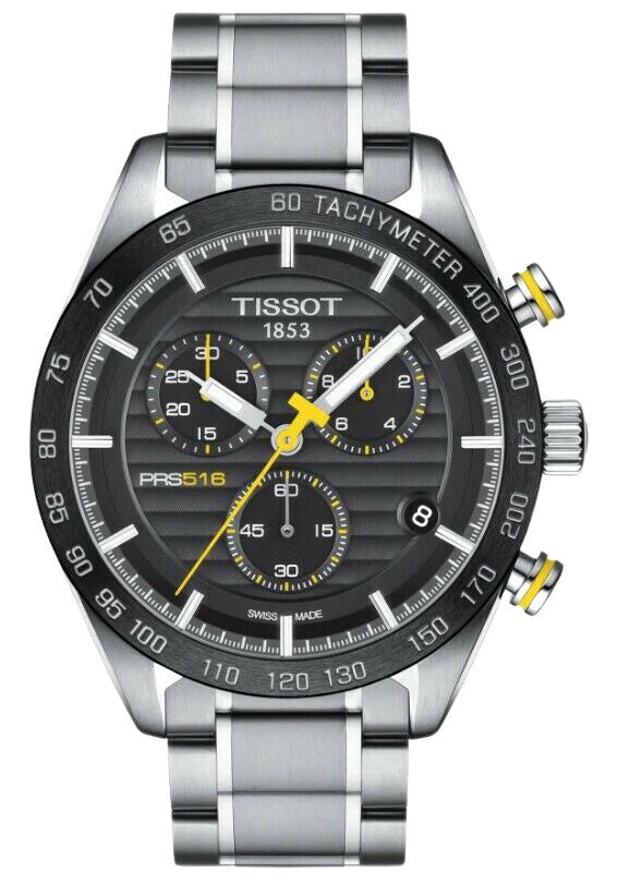 Tissot Prs 516 Chrono Black Dial Stainless Steel T100.417.11.051.00 Men's Watch