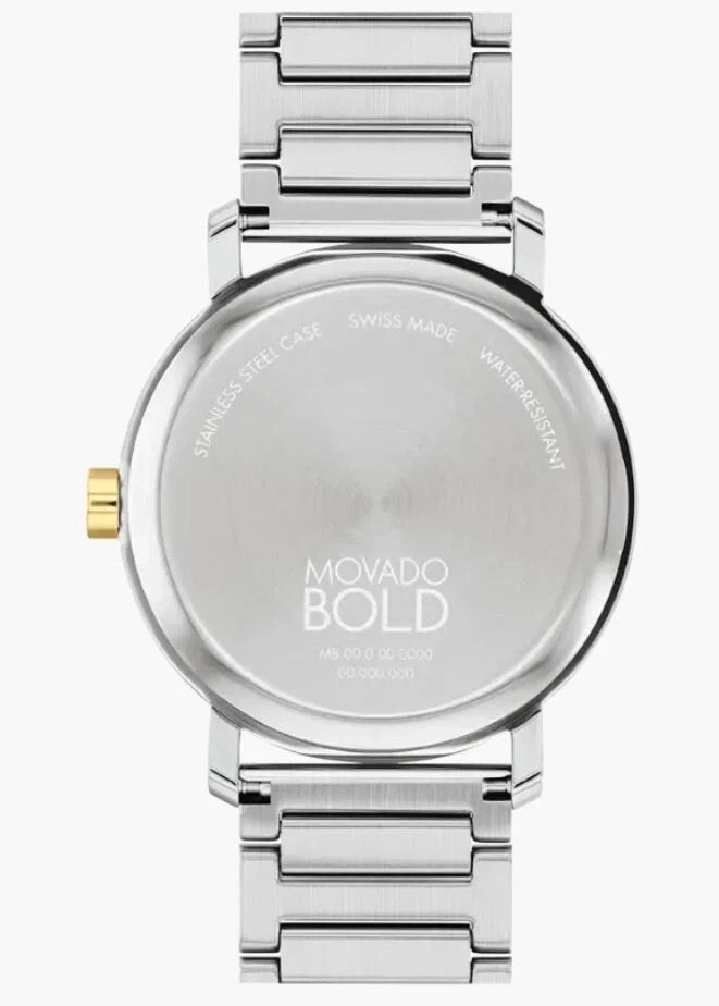 Movado Bold Silver Dial Steel & Gold 3601087 Evolution 2.0 Unisex Watch – view 3