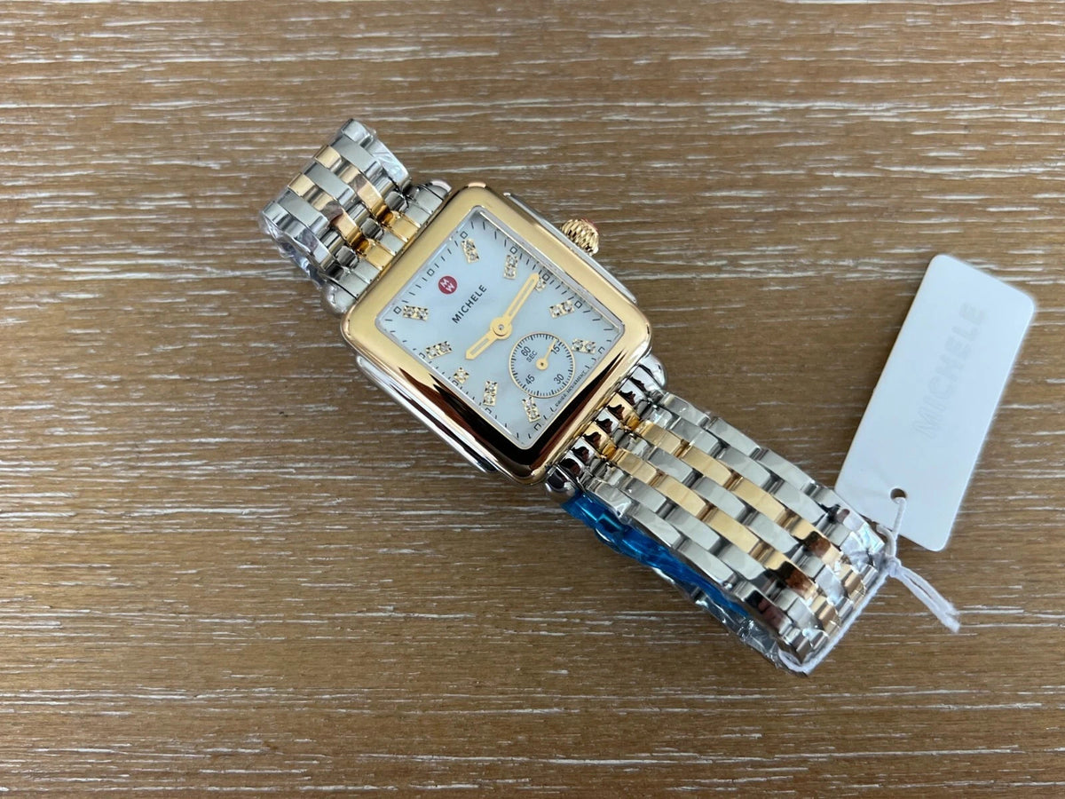 Michele Deco Mid Diamond MOP Dial Gold Two Tone MWW06V000042 Women's Watch – view 4