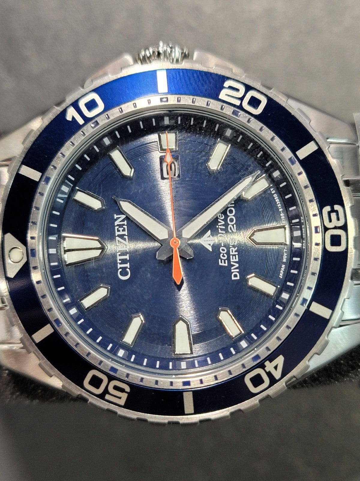 Citizen Promaster Diver Blue Dial Silver Tone Bracelet BN0191-55L Men's Watch – view 3