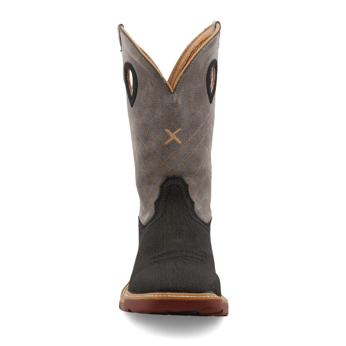 Twisted X Boots Men's Western 12" MXB0002 Black Gray Leather Wide Square Size 10 D – view 3