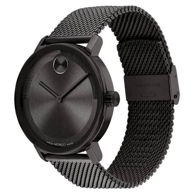 Movado Man's Bold Evolution Black IP Textured Dial Swiss 3601072 Men's Watch – view 2