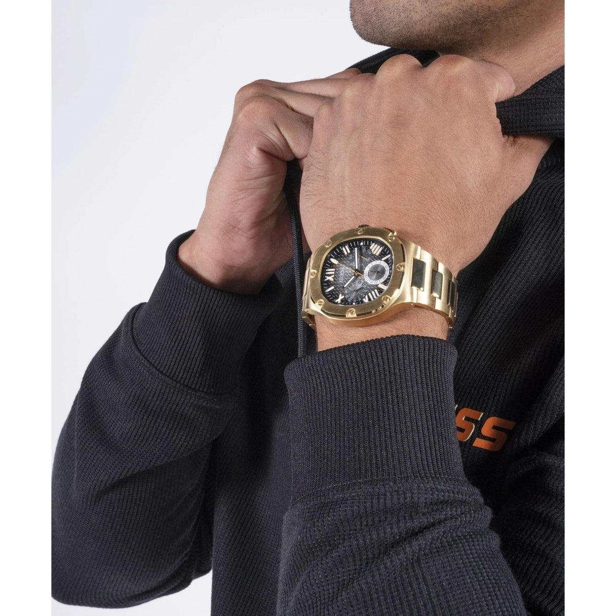 Guess Gold Tone GW0572G2 Headline Black Dial 42mm Multi-function Men's Watch – view 8
