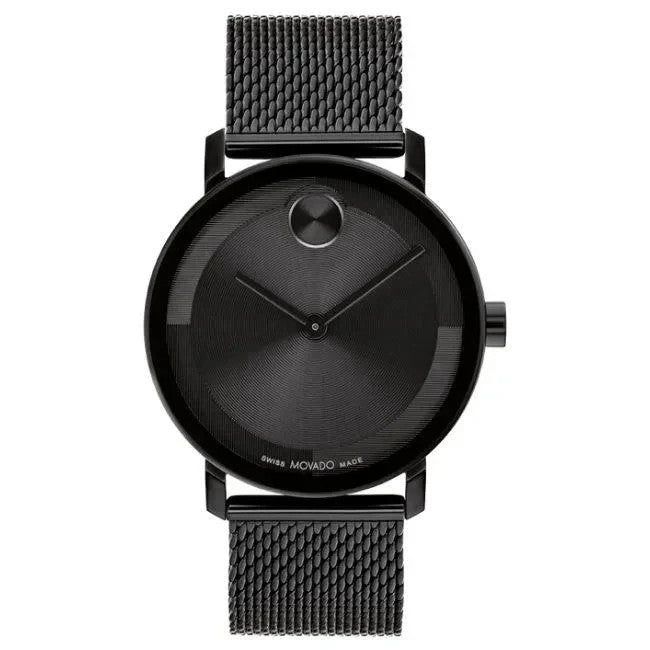 Movado Man's Bold Evolution Black IP Textured Dial Swiss 3601072 Men's Watch