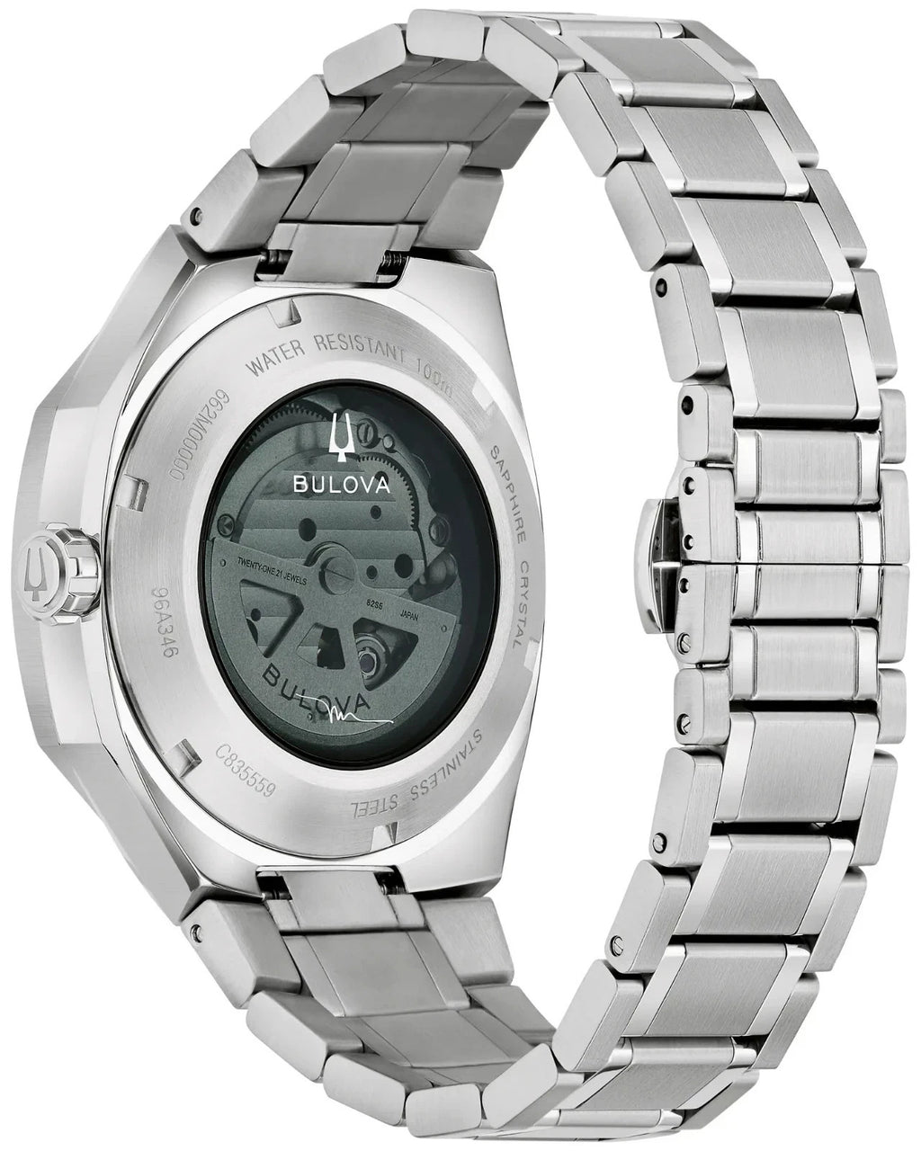 Bulova Surveyor Marc Anthony Green Dial Stainless 96A346 Men's Watch – view 3