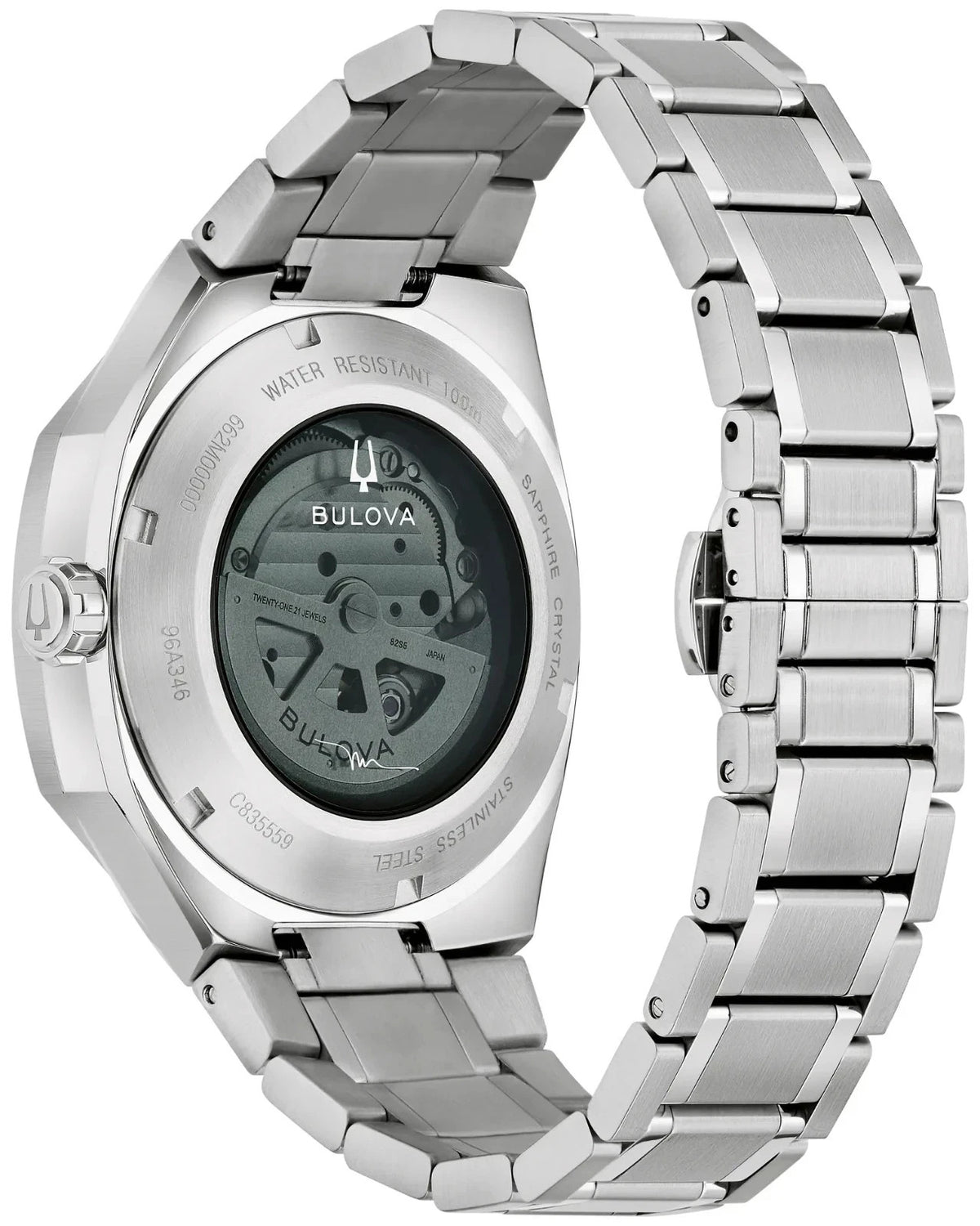 Bulova Surveyor Marc Anthony Green Dial Stainless 96A346 Men's Watch – view 3