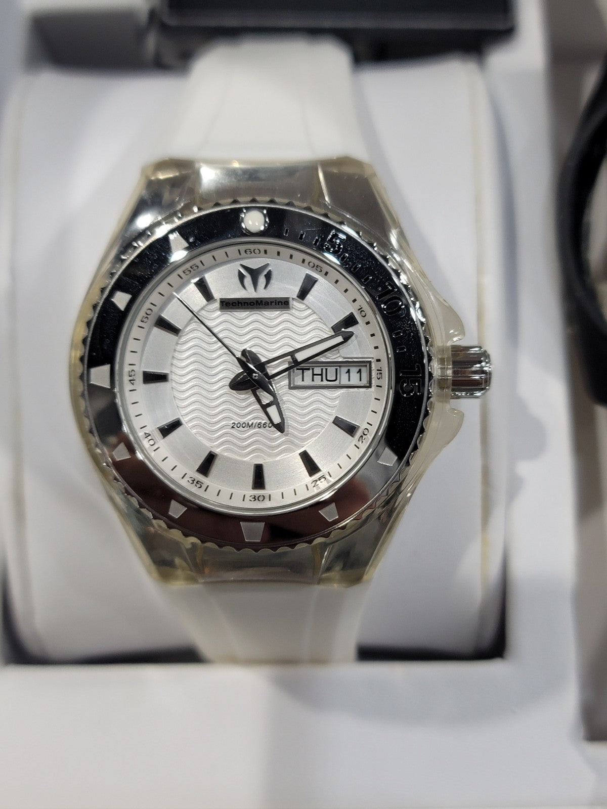TechnoMarine Cruise 110038 White Rubber Analog Dial Quartz Unisex Watch – view 2