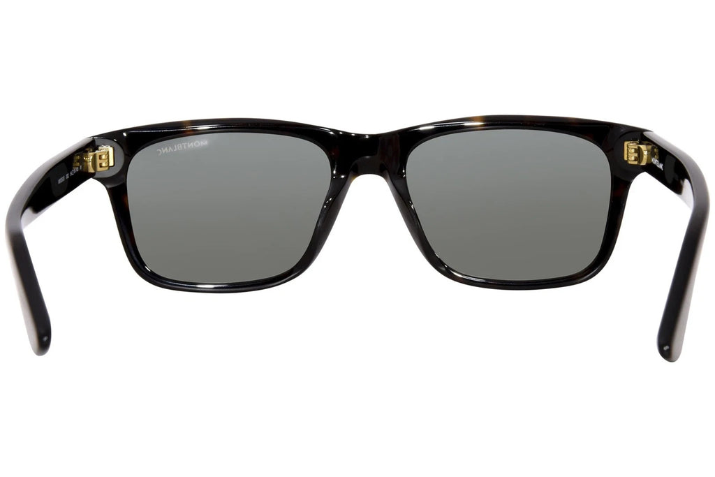 Mont Blanc MB0263S 002 Sunglasses Men's Havana/Green Rectangle Shape 54mm – view 4