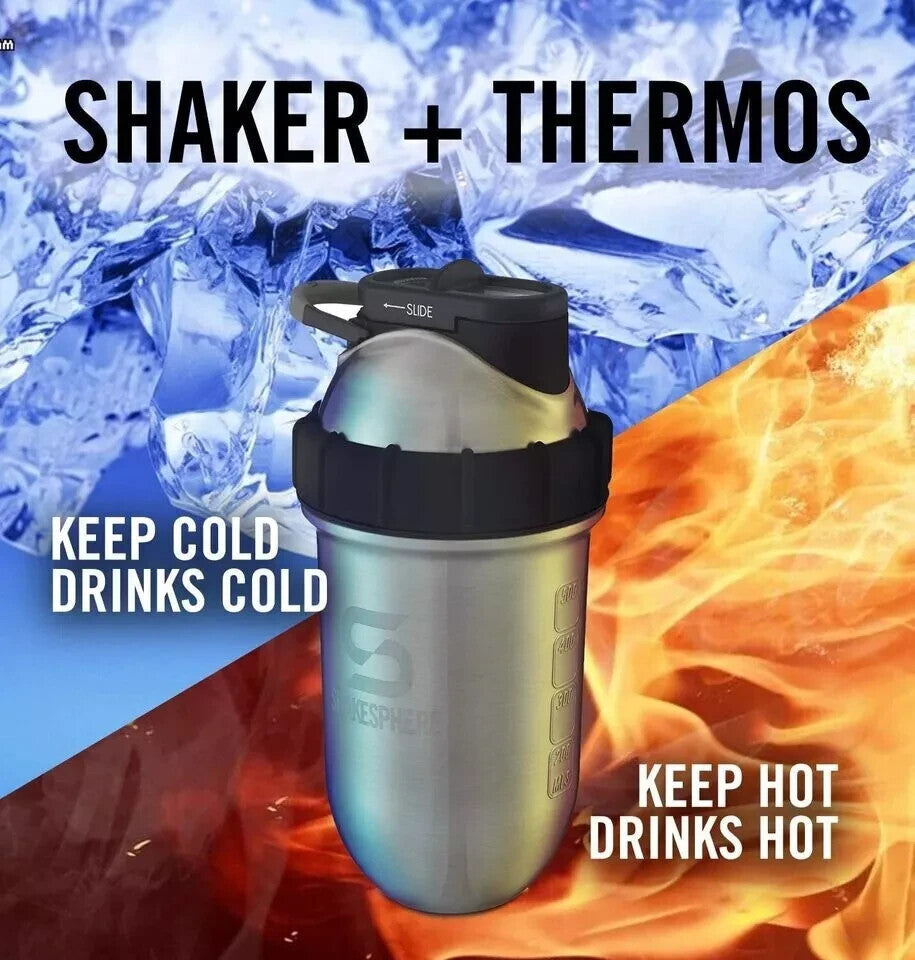 ShakeSphere Tumbler Steel Insulated Protein Shaker Bottle - /Cold 24 oz – view 4
