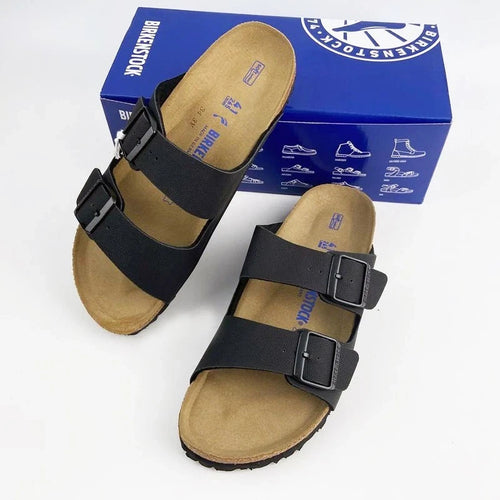 Birkenstock Arizona Birko-Flor Birkibuc Black Leather Sandal Size 8 – view 2